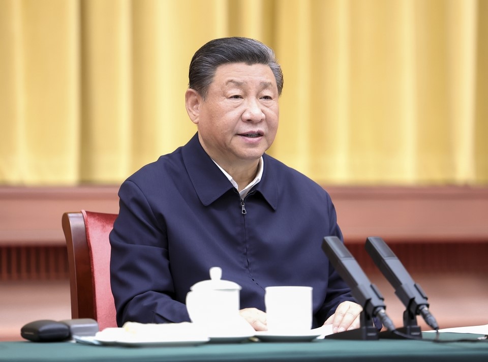 2024年3月20日下午，中共中央總書記、國家主席、中央軍委主席習(xí)近平在湖南省長沙市主持召開新時代推動中部地區(qū)崛起座談會并發(fā)表重要講話。新華社記者 鞠鵬 攝 
