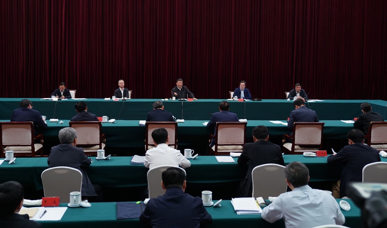 2019年5月20日至22日，中共中央總書記、國家主席、中央軍委主席習(xí)近平在江西考察，主持召開推動中部地區(qū)崛起工作座談會并發(fā)表重要講話。新華社記者 謝環(huán)馳 攝 