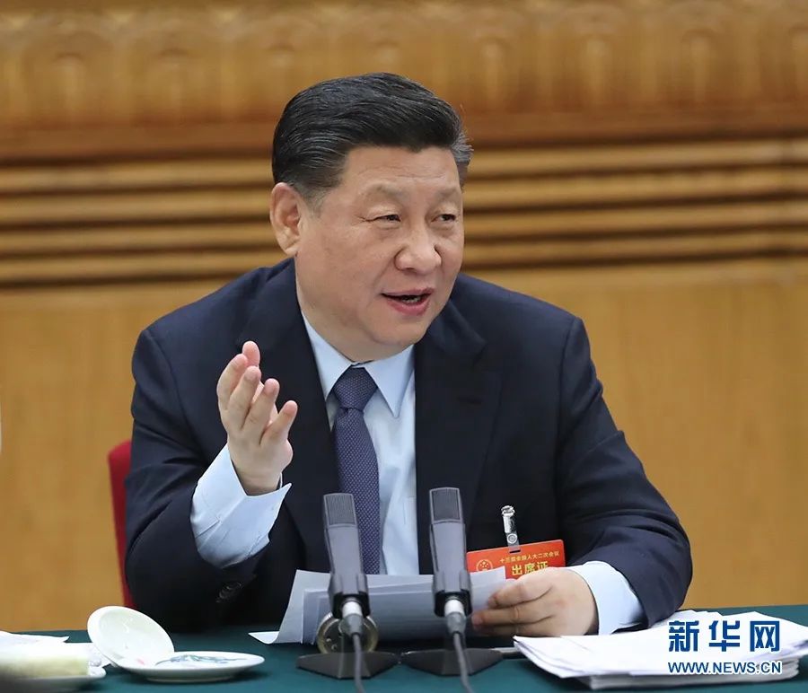 2019年3月7日，習近平參加十三屆全國人大二次會議甘肅代表團的審議。新華社記者 鞠鵬 攝