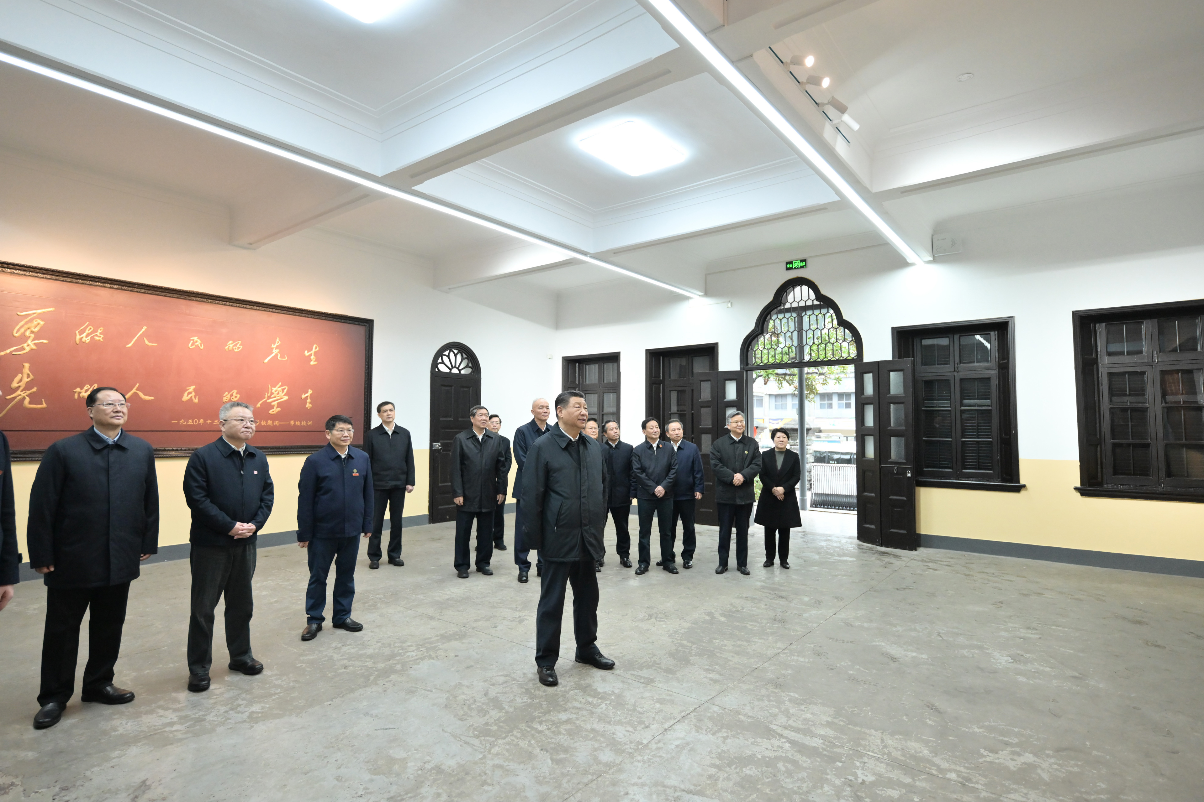 3月18日，習(xí)近平總書記在湖南第一師范學(xué)院（城南書院校區(qū)）考察。